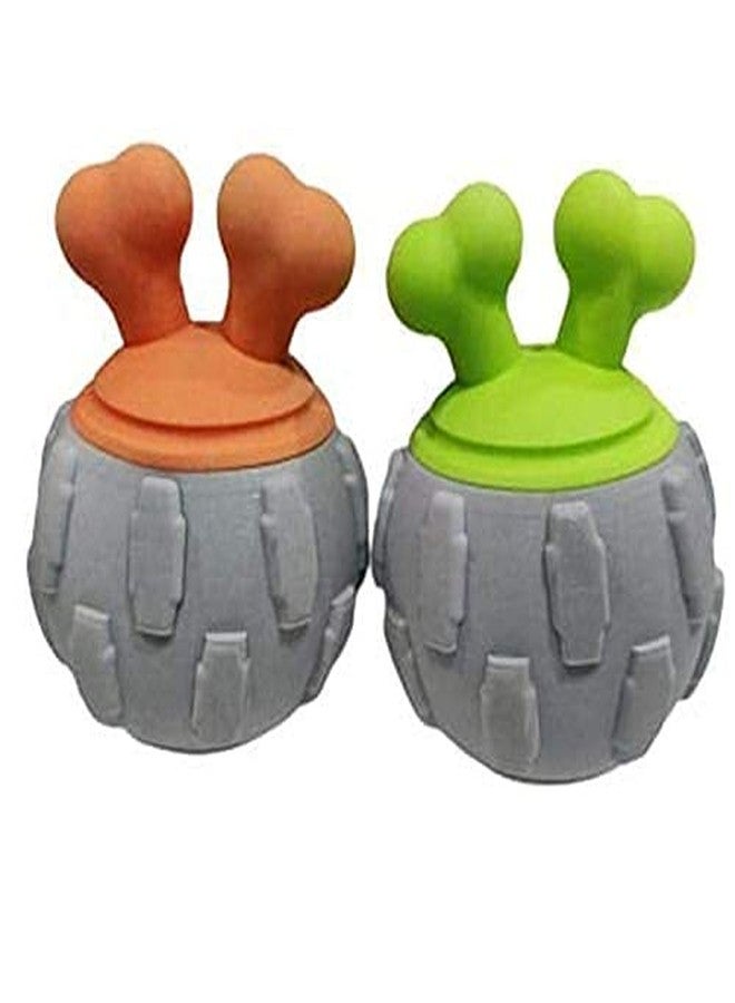 Pups&Pets Interactive Squeaky Ball Toy for Dog, Puppy. TPR Rubber Interactive Toy pet Training Dogs Toy (Colors May Vary) - Image 3